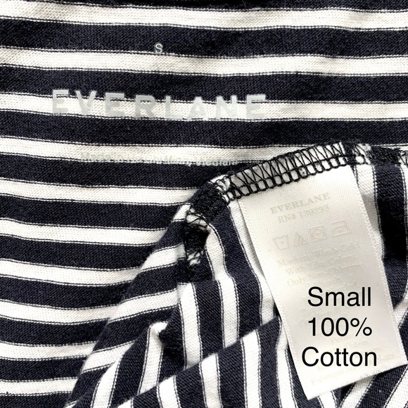 SOLD-Everlane Black and White Striped Casual Sleeveless Maxi Dress - Picture 9 of 11